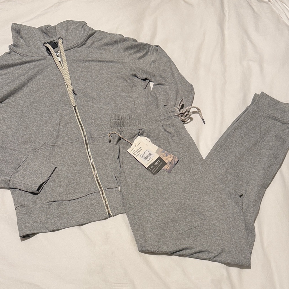 Vuori Gray Hoodie (S) and Jogger (M) Set